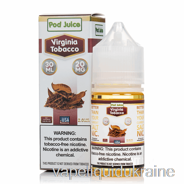 Vape Liquid Ukraine Virginia Tobacco - Pod Juice - 30mL 0mg